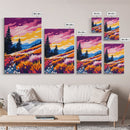 Autumn Lake Sunset, Framed Canvas Print, Vibrant Nature Art, Fall Landscape, Cozy Home Decor, Warm Tones, Relaxing Living Room Artwork