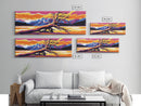 Fallen Tree, Nature Art, Mountain Landscape, Framed Canvas Print, Colorful Wall Art, Rustic Living Room Decor, Vibrant Painting