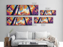 Sky View, Autumn Trees, Nature Perspective, Framed Canvas Print, Modern Wall Art, Fall Painting, Vibrant Home Decor, Seasonal Aesthetic