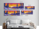Snowy Forest, Winter Wonderland Art, Holiday Wall Decor, Framed Canvas Print, Vibrant Christmas Artwork, Cabin Aesthetic, Gift Idea