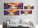 Forest Lake, Autumn Landscape Art, Cozy Fall Wall Decor, Framed Canvas Print, Vibrant Nature Painting, Cabin Home Accent, Gift Idea