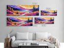 Mountain Valley, Serene Landscape Art, Wilderness Wall Decor, Framed Canvas Print, Tranquil Nature Painting, Large Wall Art, Gift Idea