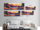 Serene Lake, Mountain Reflection, Nature Inspired Art, Fall Landscape, Cozy Home Decor, Framed Canvas Print, Rustic Wall Art