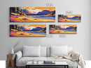 Sandy Path, River View, Vibrant Mountain Scene, Fall Nature Decor, Canvas Print, Bedroom Wall Art, Cozy Home Aesthetic