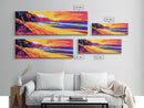 Coastal Sunset, Beach Wall Art, Vibrant Ocean, Boho Style, Serene Seascape, Bedroom Aesthetic, Tropical Vibes, Canvas Print