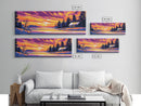 Cozy Cabin, Snowy Landscape, Christmas Wall Art, Winter Retreat, Warm Fireplace, Holiday Home, Lodge Aesthetic, Framed Canvas Print