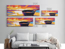 Sunset Pan, Kitchen Wall Art, Cooking Lover Gift, Modern Abstract, Warm Color Palette, Unique Artwork, Framed Canvas Print