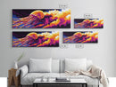 Jellyfish Glow, Ocean Art, Underwater Scene, Vibrant Colors, Marine Life, Surreal Design, Unique Wall Decor, Canvas Print