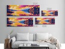 Tranquil Reflections, Nature Scene, Bold Colors, Relaxing Wall Art, Lakeside View, Wilderness Escape, Framed Canvas Print