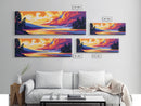 Dramatic Sky, Sunset Over Lake, Majestic Clouds, Vibrant Color Palette, Serene Landscape, Cabin Retreat, Canvas Print
