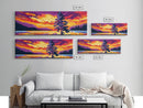 Sunset Pine Tree, Nature Wall Art, Wilderness Landscape, Adventure Decor, Framed Canvas Print, Vibrant Colors, Home Aesthetic