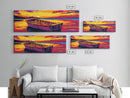 Wooden Rowboat, Lake Sunset Art, Nautical Wall Decor, Nature Inspired Print, Framed Canvas Print, Cabin Home Art, Peaceful Bedroom Decor