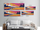 Serene Wetlands, Countryside Landscape Art, Vibrant Field Scene, Nature Inspired Print, Framed Canvas Print, Rustic Home Wall Decor