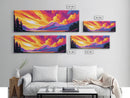 Golden Mountains, Dramatic Sunset, Framed Canvas Print, Majestic Landscape, Adventure Wall Art, Living Room Decor, Vibrant Home Artwork