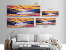 Foggy Valley, Sunrise Glow, Canvas Print, Serene Nature Art, Minimalist Landscape, Cozy Home Decor, Warm Tones Wall Artwork