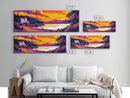 Sunset Retreat, Ocean View, Luxury Villa, Beachfront Home, Canvas Print, Bedroom Wall Art, Coastal Home Decor, Warm Tones