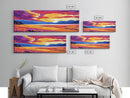 Field Sunset, Sunset Drive, Scenic Travel Art, Framed Canvas Print, Bold Colors, Boho Home Decor, Wanderlust Art, Nature Inspired