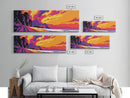 Sunset Lake, Mountainscape Art, Nature Wall Decor, Framed Canvas Print, Warm Tones, Rustic Home, Boho Art, Fall Decor, Bedroom Art
