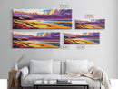 Lake View, Sunset Beach, Vibrant Seascape, Framed Canvas Print, Coastal Wall Art, Beach House Decor, Bold Colors, Summer Vibes