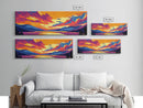 Sunset Lake, Tranquil Water, Peaceful Landscape, Framed Canvas Print, Calm Wall Art, Cozy Home, Bedroom Decor, Warm Color Palette