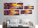 Beach Café, Ocean Sunset, Tropical Decor, Coastal Home Art, Canvas Print, Relaxing Living Room Wall Art, Travel Inspired Painting