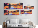Autumn River, Fall Foliage Art, Nature Landscape, Warm Tones, Canvas Print, Cozy Home Decor, Rustic Wall Art, Seasonal Living Room Art