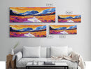 Mountain Valley, Snowy Peaks, Framed Canvas Print, Landscape Art, Home Office Decor, Nature Scene, Fall Artwork, Large Wall Art