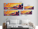 Ancient Horn, Fantasy Art, Framed Canvas Print, Surreal Landscape, Mystical Decor, Vibrant Wall Art, Gift Idea, Bohemian Artwork
