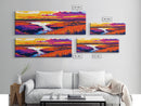 River Marsh, Golden Sunset, Framed Canvas Print, Boho Wall Art, Nature Landscape, Home Office Decor, Rustic Artwork, Vibrant Scene