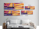 Sailboat Sunset, Nautical Scene, Framed Canvas Print, Coastal Wall Art, Ocean Decor, Vibrant Seascape, Beach House Artwork, Gift Idea