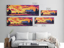Farmhouse Landscape, Country Living, Rural Sunset, Framed Canvas Print, Rustic Wall Art, Home Office Decor, Cozy Fall Aesthetic, Warm Colors