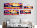 Countryside Home, Vibrant Sunset, Rural Landscape, Framed Canvas Print, Cozy Living Room Art, Farmhouse Wall Decor, Autumn Home Aesthetic