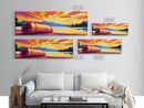 Driftwood Beach, Sunset Painting, Coastal Home Decor, Nature Lovers Art, Canvas Print, Relaxing Bedroom Art, Tropical Wall Art