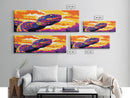 Vibrant Snake, Sunset Wildlife, Colorful Reptile, Nature Art, Framed Canvas Print, Boho Home Decor, Living Room Wall Art, Wildlife Gift