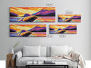 Whale Breach, Ocean Sunset, Marine Life, Vibrant Water, Framed Canvas Print, Nautical Decor, Beach House Wall Art, Coastal Art, Gift Idea
