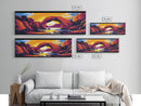 Desert Arch, Sunset Landscape, Western Nature, Vibrant Rocks, Framed Canvas Print, Boho Home Decor, Office Wall Art, Nature Lover Gift