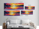 Lake Reflection, Tranquil Water, Mountain Sunset, Serene Scene, Framed Canvas Print, Zen Wall Art, Bedroom Decor, Meditative Gift