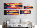 Mountain Lake, Scenic Reflection, Serene Nature, Vibrant Sunset, Framed Canvas Print, Relaxing Wall Art, Home Office Decor, Zen Art
