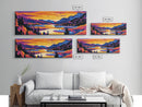 Twilight Lake, Mountain Reflection, Nature Serenity, Canvas Print, Living Room Wall Art, Modern Landscape, Wilderness Decor, Cozy Vibes