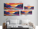 Sunset Valley, Dramatic Clouds, Wild Landscape, Framed Canvas Print, Rustic Home Decor, Colorful Art, Nature Lover Gift, Boho Aesthetic