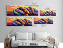 Braided Rope, Nautical Theme, Coastal Art, Canvas Print, Beach House Decor, Modern Wall Art, Abstract Painting, Vibrant Rope Design