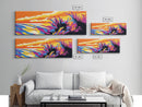 Coastal Sunset, Ocean View, Abstract Seascape, Canvas Print, Beach House Decor, Vibrant Art, Modern Wall Art, Colorful Landscape