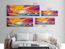 Coastal Sunset, Beach Wall Art, Ocean Scene, Canvas Print, Relaxing Decor, Summer Vibes, Seascape Painting, Living Room Artwork