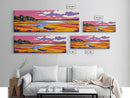 Marshland View, Nature Wall Art, Serene Landscape, Framed Canvas Print, Warm Colors, Tranquil Decor, Home Accent, Large Painting