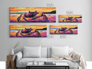 Sunset Crab, Coastal Art, Beach Decor, Framed Canvas Print, Vibrant Ocean Wall Art, Colorful Marine Life, Nautical Living Room Art