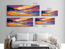 Coastal Serenity, Tropical Beach, Sunset Seascape, Framed Canvas Print, Ocean Horizon Art, Vibrant Nautical Decor, Modern Living Room Art