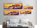 Giant Lobster, Fantasy Marine Art, Ocean Creature, Canvas Print, Surreal Coastal Painting, Nautical Living Room Decor, Sea Life Art