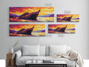 Shipwreck Sunset, Abandoned Boat, Nautical Scene, Dramatic Seascape, Framed Canvas Print, Coastal Wall Art, Living Room Decor