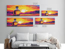 Whiskey Bottle, Sunset, Reflection, Canvas Print, Bar Wall Art, Whiskey Lover Gift, Rustic Decor, Warm Color Palette, Unique Wall Art