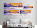 Snowy Mountains, Winter Scene, Sunset, Canvas Print, Cozy Cabin Art, Rustic Wall Decor, Mountain Lovers Gift, Serene Nature Print